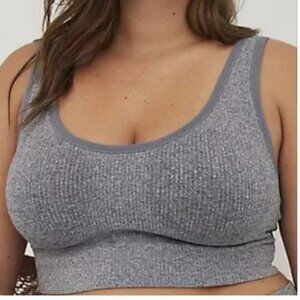 TORRID grey ribbed size 2x nwt sports bra